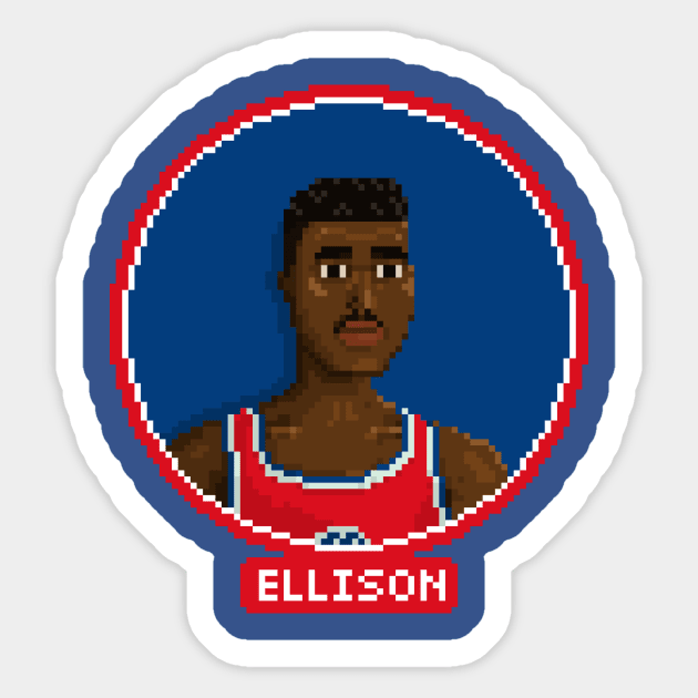 Pervis Ellison Sticker by PixelFaces